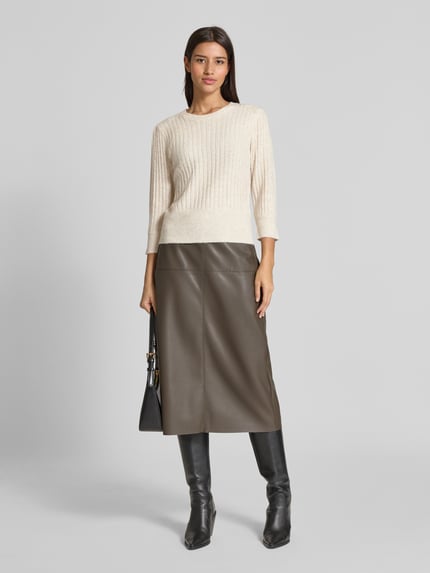 FREE/QUENT Gebreide pullover met structuurmotief, model 'HARA' Beige - 1