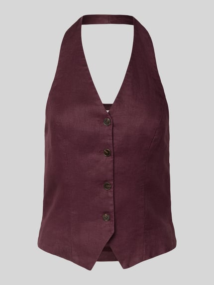 Neckholder-Weste aus Leinen Modell 'Naira Claritta Halter' Shop The Look MANNEQUINE