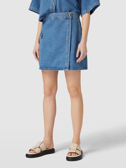 Katharina Damm X P&C* Exclusieve collectie - jeansrok in wikkellook Lichtblauw gemêleerd - 4