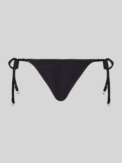 Produktfoto, Bikini-Slip mit Schnürverschluss von Seafolly, czarny, dopasowany krój, elastyczny materiał, damski, detal tkaniny