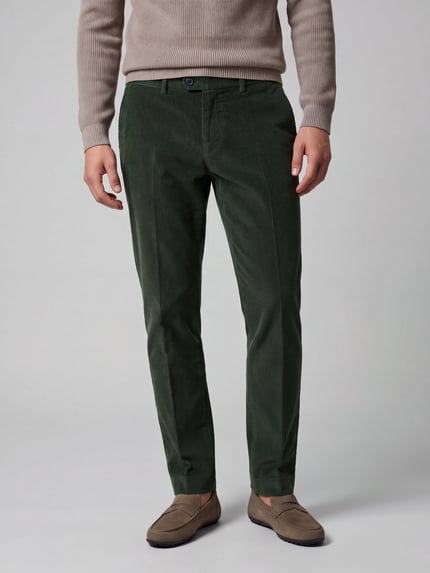 Hiltl Regular Fit Cordhose aus Baumwollmix Dunkelgruen 4