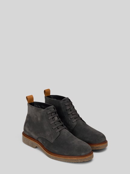 Marc O'Polo Boots aus Rindvelours mit Kreppsohle Anthrazit 1