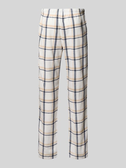 Christian Berg Men Regular Fit Pyjama-Hose im Allover-Look Offwhite 3