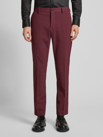 Selected Slim Fit Stoffhose mit Bügelfalten Modell 'LIAM' Bordeaux 4