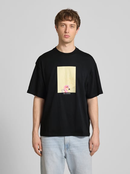 ONLY & SONS Oversized T-shirt van puur katoen model 'COOPER' Zwart - 4