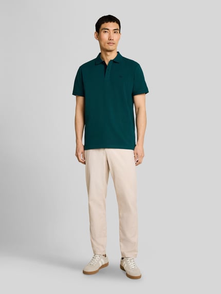 Tom Tailor Regular Fit Poloshirt aus reiner Baumwolle Petrol 1
