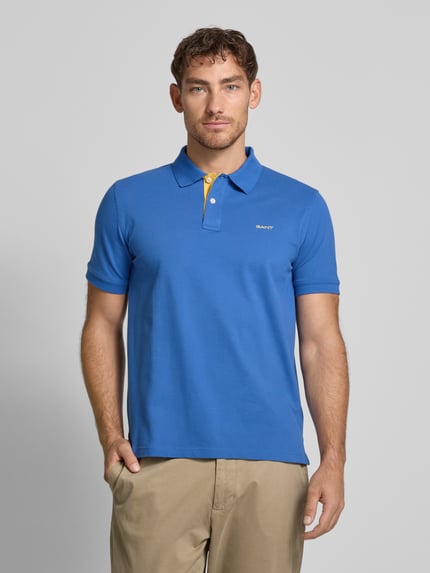 GANT Regular Fit Poloshirt mit Label-Stitching Royal 4