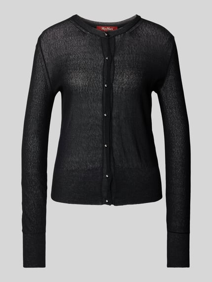 Max Mara Studio Cardigan mit Rundhalsausschnitt Modell 'CORINTO' Black 2