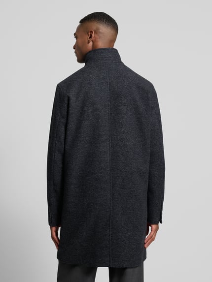 JACK & JONES Premium Mantel aus Woll-Mix mit Stehkragen und Eingrifftaschen Anthrazit Melange 5