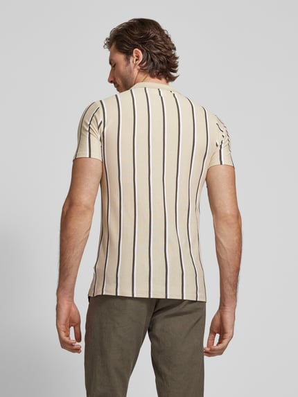 Lindbergh Poloshirt mit Streifenmuster Offwhite 5