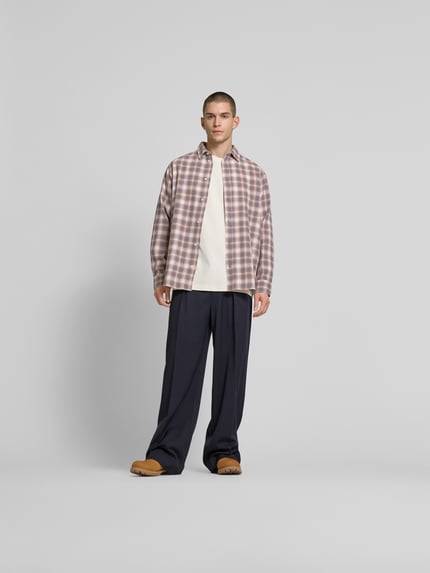 Wood Wood Relaxed fit vrijetijdsoverhemd met knoopsluiting Lichtgrijs - 1