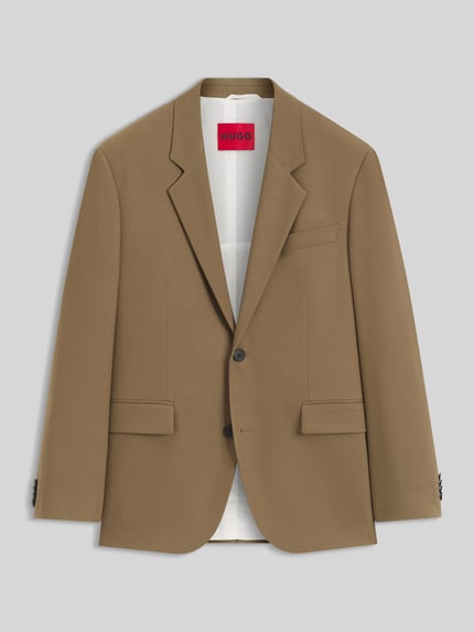 HUGO Regular Fit Sakko mit Viskose-Anteil Modell 'Karlo243X' Beige 2
