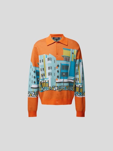 Billionaire Boys Club Strickjacke mit Motiv-Print Orange 2