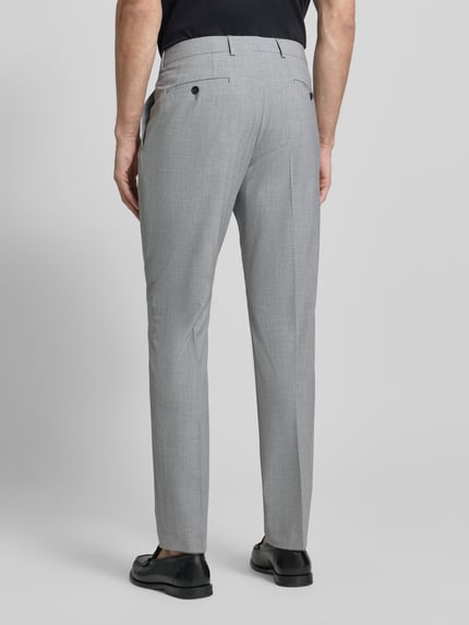 s.Oliver BLACK LABEL Slim fit pantalon met pied-de-poule-motief, model 's.O ULTIMATE' Lichtgrijs - 5