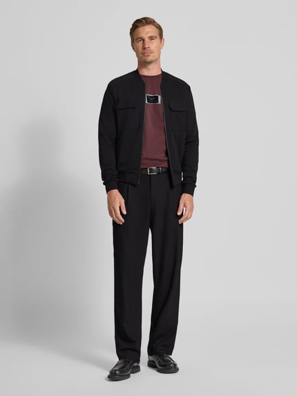 Antony Morato Slim fit sweatjack met viscose, model 'Neuter' Zwart - 1