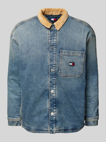 Tommy Jeans Kurtka jeansowa z nakładaną kieszenią na piersi model ‘COACH’ Jeansowy niebieski 2