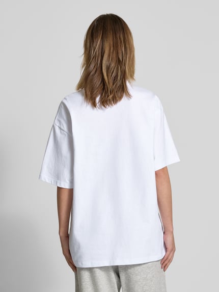 REVIEW Oversized T-Shirt mit Motiv-Print Weiss 5