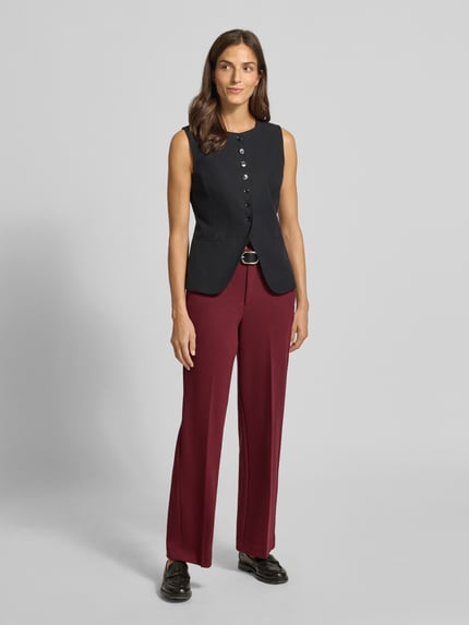 s.Oliver RED LABEL Wide leg stoffen broek met viscose Bordeaux - 1