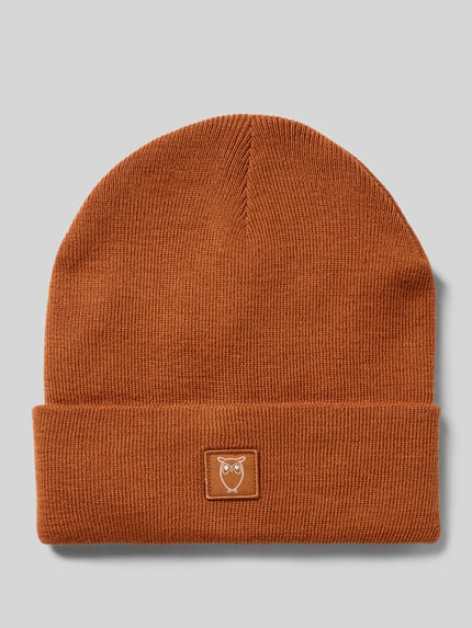 KnowledgeCotton Apparel Mütze aus reiner Wolle Modell 'Merino' Terra 1