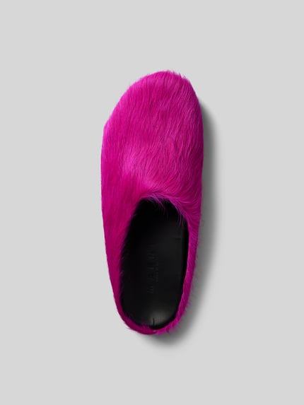 Marni Huisschoen met imitatiebont Roze - 4