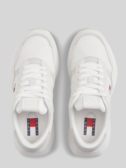 Tommy Jeans Sneaker aus echtem Leder Ecru 4
