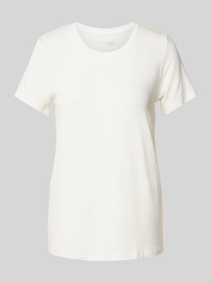 SCHIESSER T-Shirt mit geripptem Rundhalsausschnitt Offwhite 2