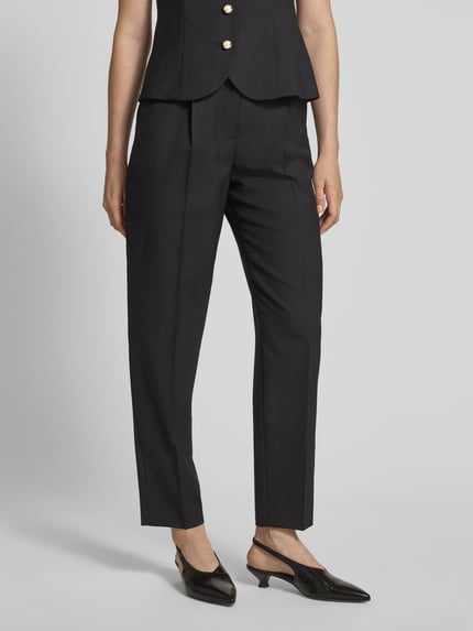 Marc Cain Feminine Fit Anzughose mit Bügelfalten Black 4