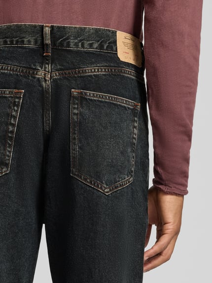 American Vintage Regular Fit Jeans mit Label-Patch hinten Rauchblau 3