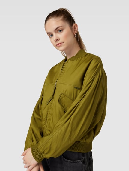 G-Star RAW Bomberjack met klepzakken, model 'Everyday' Olijfgroen - 3