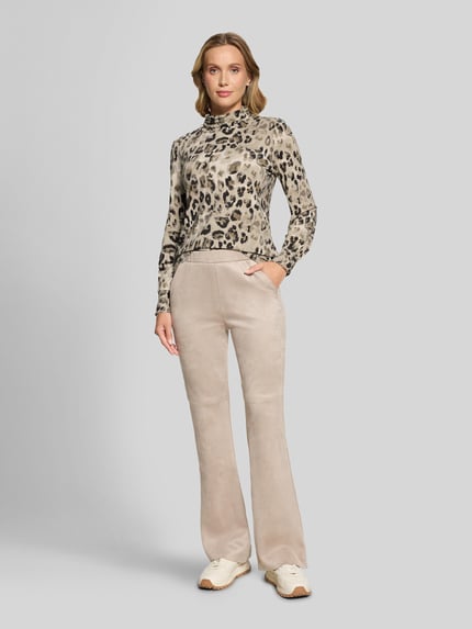 Betty Barclay Langarmshirt mit Mock Neck Beige 1