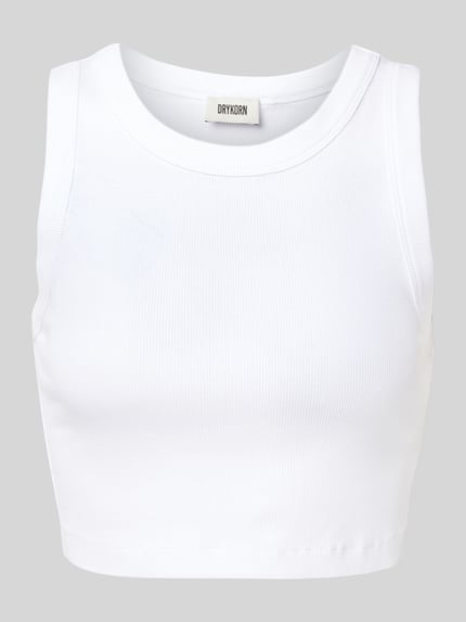 Crop Top in Ripp-Optik Modell 'NADEEN' Shop The Look MANNEQUINE