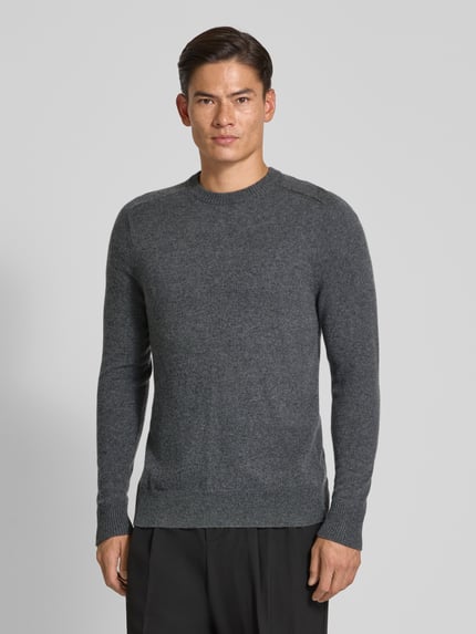 FTC Cashmere Sweter z kaszmiru z okrągłym dekoltem Antracytowy 4
