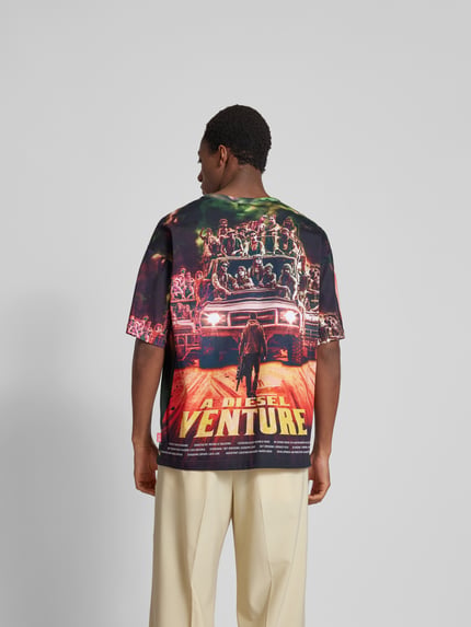 Diesel oversized t-shirt met all-over print Rood - 5