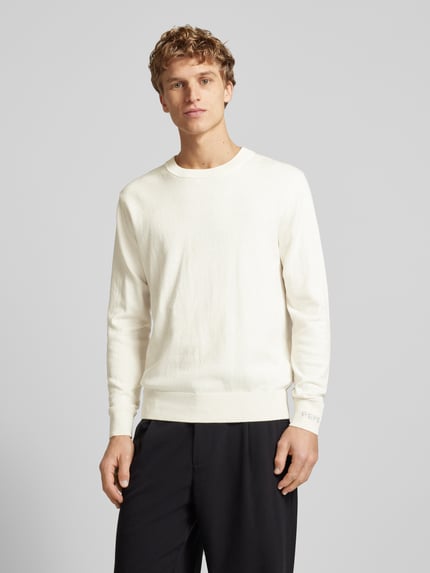 Pepe Jeans Strickpullover aus Baumwoll-Woll-Mix mit Kaschmir-Anteil Modell 'Andre' Offwhite 4