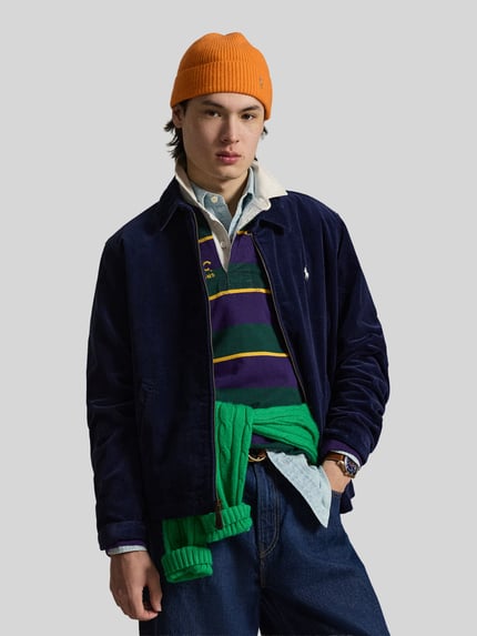 Polo Ralph Lauren regular fit blouson van katoen-corduroy Marineblauw - 4