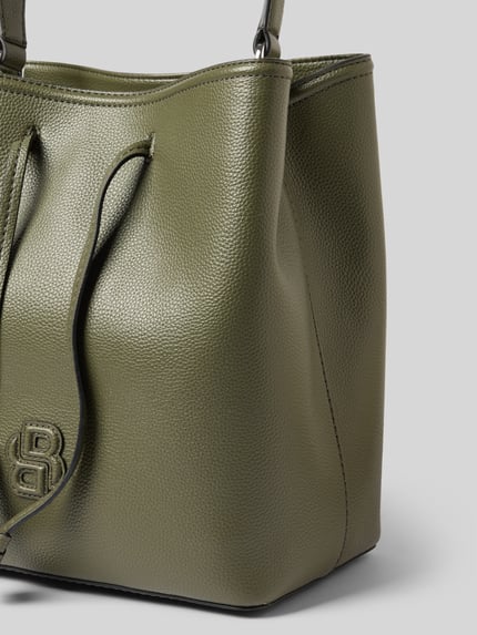 Produktfoto, Henkeltasche mit Kordel von BOSS, olivgrün, strukturierte Oberfläche, Damen Henkeltasche von BOSS