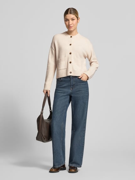 Christian Berg Woman Relaxed Fit Strickjacke mit Baumwoll-Anteil Beige 1