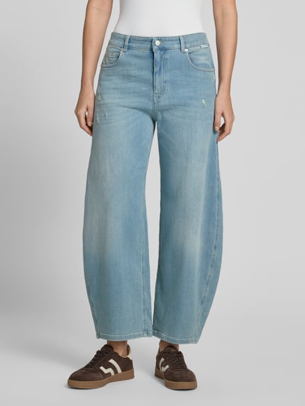 OPUS PANTS Barrel Jeans aus Baumwoll-Mix Modell 'Mari leap' Blau 4