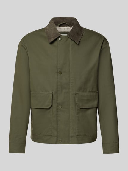 JACK & JONES Premium Hemdjacke mit aufgesetzten Pattentaschen Khaki 2