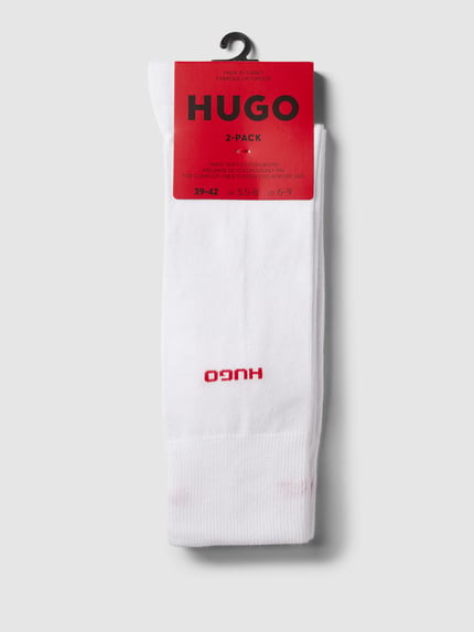 HUGO Socken mit Label-Detail im 2er-Pack Weiss 3