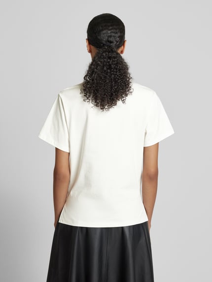 Weekend Max Mara Regular Fit T-Shirt aus reiner Baumwolle Weiss 5