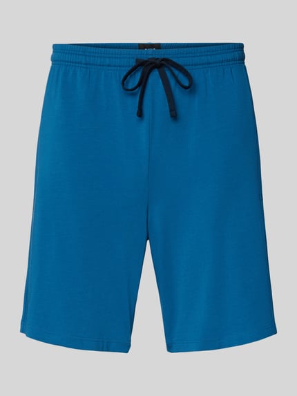 BOSS Regular Fit Sweatshorts aus Baumwoll-Mix Modell 'MIix&Match' Blau 2