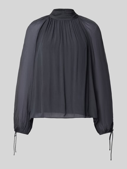 HERZENS Blousenshirt met opstaande kraag Antraciet - 2