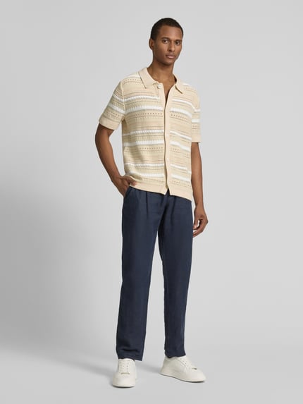 Selected Regular Fit Freizeithemd mit Polokragen Modell 'PALO' Offwhite 1