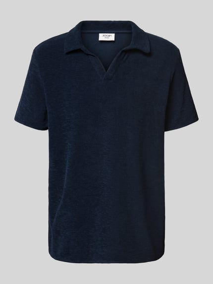 JOOP! JEANS Regular Fit Poloshirt mit V-Ausschnitt Modell 'Antal' Marine 2