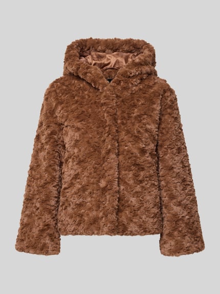 monari Jacke aus Kunstfell mit Kapuze Cognac 2