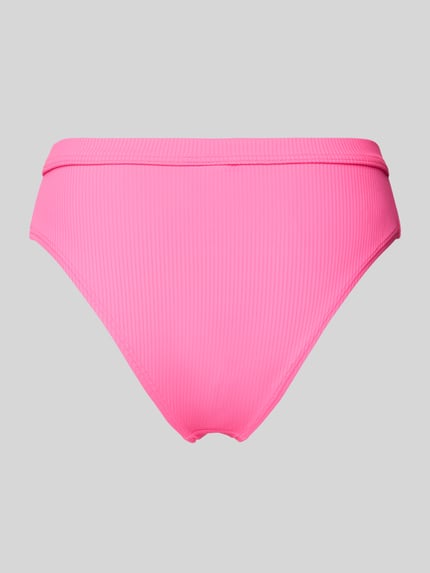 Venice Beach Figi bikini z wysokim stanem i detalem z logo model ‘Lucky’ Mocnoróżowy 3