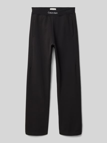 Calvin Klein Jeans Sweatpants met labelstitching en elastische band Zwart - 1