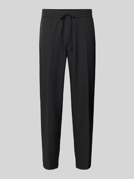 Spodnie materiałowe o kroju tapered fit z tunelem model 'T_FLEX' Shop The Look MANNEQUINE