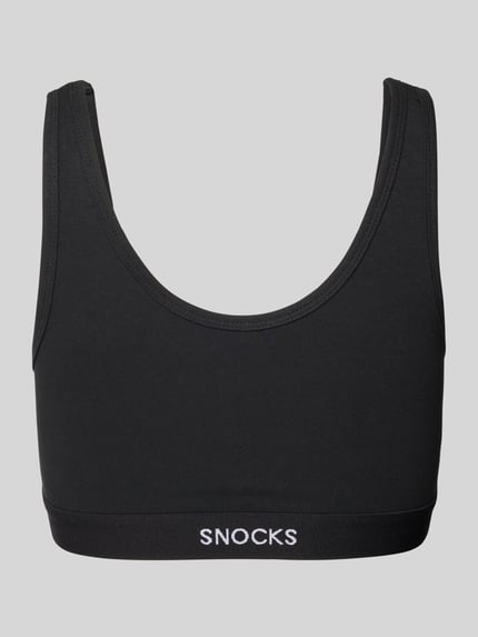 SNOCKS Bustier z elastycznym pasem i detalem z logo Czarny 3